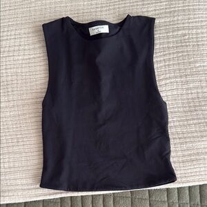 Aritzia Black Fitted Muscle Tee